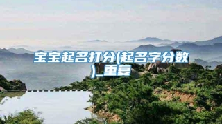 宝宝起名打分(起名字分数)_重复