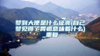 梦到大便是什么征兆(自己梦见得了胃癌意味着什么)_重复