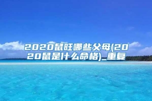 2020鼠旺哪些父母(2020鼠是什么命格)_重复