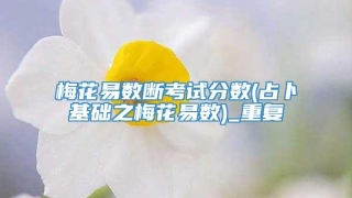 梅花易数断考试分数(占卜基础之梅花易数)_重复