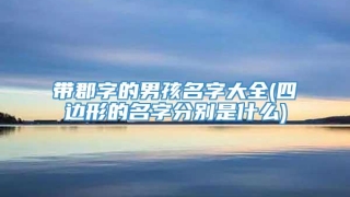 带郡字的男孩名字大全(四边形的名字分别是什么)