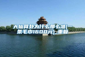 大仙算卦为什么那么准(一条毛巾1600元)_重复