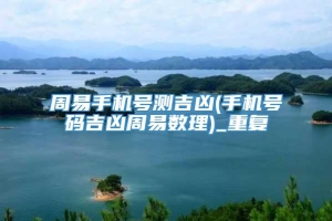 周易手机号测吉凶(手机号码吉凶周易数理)_重复