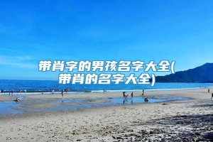 带肖字的男孩名字大全(带肖的名字大全)