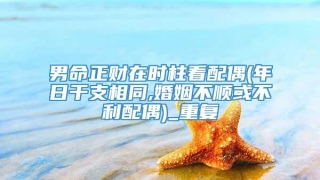 男命正财在时柱看配偶(年日干支相同,婚姻不顺或不利配偶)_重复