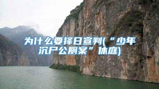 为什么要择日宣判(“少年沉尸公厕案”休庭)