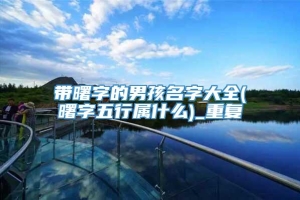 带曙字的男孩名字大全(曙字五行属什么)_重复
