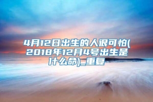 4月12日出生的人很可怕(2018年12月4号出生是什么命)_重复