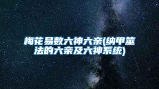 梅花易数六神六亲(纳甲筮法的六亲及六神系统)