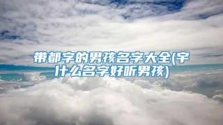 带都字的男孩名字大全(宇什么名字好听男孩)