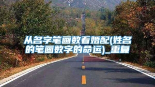 从名字笔画数看婚配(姓名的笔画数字的命运)_重复