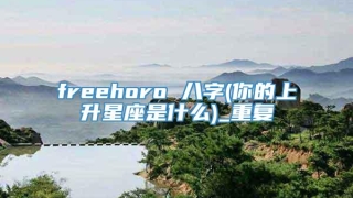 freehoro 八字(你的上升星座是什么)_重复
