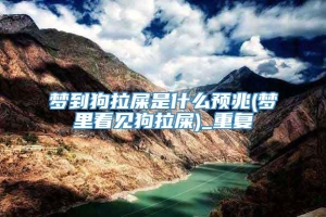 梦到狗拉屎是什么预兆(梦里看见狗拉屎)_重复
