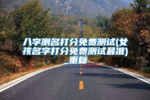 八字测名打分免费测试(女孩名字打分免费测试最准)_重复