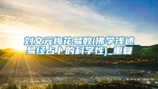 刘文元梅花易数(佛学浅述易经占卜的科学性)_重复