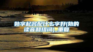 勃字起名配什么字好(勃的读音和组词)_重复