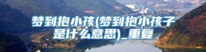 梦到抱小孩(梦到抱小孩子是什么意思)_重复