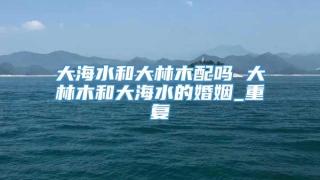 大海水和大林木配吗 大林木和大海水的婚姻_重复