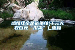 感情线全是链条纹(千元大衣百元“甩卖”)_重复