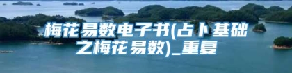 梅花易数电子书(占卜基础之梅花易数)_重复