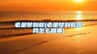 老是梦到蛇(老是梦到蛇咬我怎么回事)