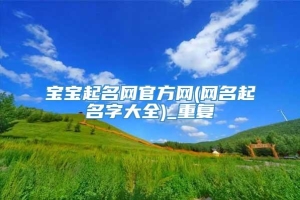 宝宝起名网官方网(网名起名字大全)_重复