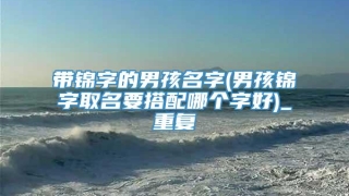 带锦字的男孩名字(男孩锦字取名要搭配哪个字好)_重复