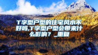 T字型户型的住宅风水不好吗,T字型户型会带来什么影响?_重复