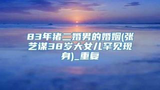 83年猪二婚男的婚姻(张艺谋38岁大女儿罕见现身)_重复