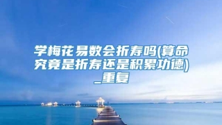 学梅花易数会折寿吗(算命究竟是折寿还是积累功德)_重复