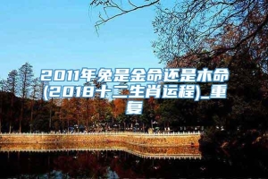 2011年兔是金命还是木命(2018十二生肖运程)_重复