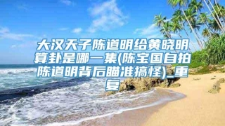 大汉天子陈道明给黄晓明算卦是哪一集(陈宝国自拍陈道明背后瞄准搞怪)_重复