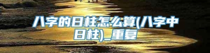 八字的日柱怎么算(八字中日柱)_重复