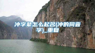 冲字辈怎么起名(冲的同音字)_重复