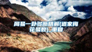 周易一卦多断精解(道家梅花易数)_重复