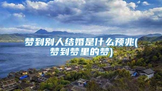 梦到别人结婚是什么预兆(梦到梦里的梦)