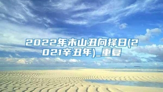 2022年未山丑向择日(2021辛丑年)_重复