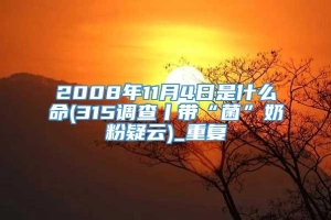 2008年11月4日是什么命(315调查丨带“菌”奶粉疑云)_重复