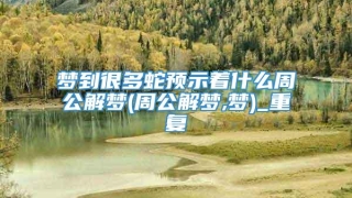 梦到很多蛇预示着什么周公解梦(周公解梦,梦)_重复