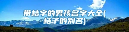 带桔字的男孩名字大全(桔子的别名)