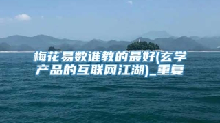 梅花易数谁教的最好(玄学产品的互联网江湖)_重复