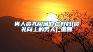 男人鼻孔周围有痣好吗(鼻孔向上的男人)_重复