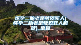 怀孕二胎老是梦见死人(怀孕二胎老是梦见死人解梦)_重复