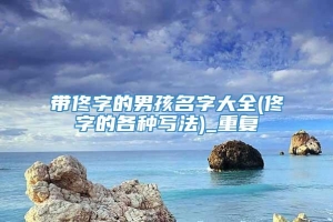 带佟字的男孩名字大全(佟字的各种写法)_重复