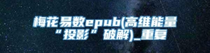 梅花易数epub(高维能量“投影”破解)_重复