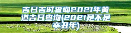 吉日吉时查询2021年黄道吉日查询(2021是不是辛丑年)