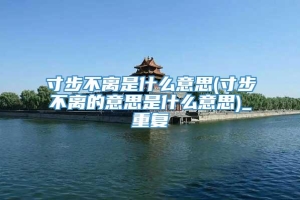 寸步不离是什么意思(寸步不离的意思是什么意思)_重复
