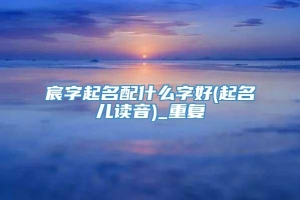 宸字起名配什么字好(起名儿读音)_重复