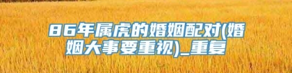 86年属虎的婚姻配对(婚姻大事要重视)_重复