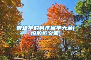 带燎字的男孩名字大全(燎的近义词)